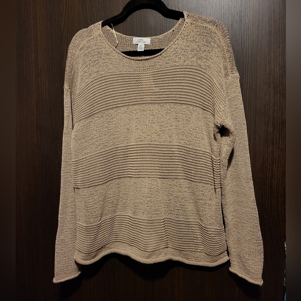 Lord And Taylor Knit Boat Neck Sweater Size: Large